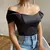 Imagem do Top Bustier de Cetim Off-Shoulder Feminino - Sexy, Sem Costas, Moda Club Verão 2024