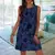 Vestido Mini Estampado com Decote O-Neck - loja online