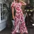 Vestido Maxi Feminino com Decote em V - Estampa Floral Boêmia - Lunna Rosa Store - Transforme seu guarda-roupa e sinta-se confiante!