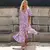 Imagem do Mini Vestido Boho Roxo TEELYNN - Estilo Boêmio com Estampa Floral e Babados