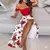 Conjunto Sexy de Duas Peças - Off-Shoulder com Saia Fenda - comprar online