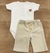 CONJUNTO BODY MANGA CURTA ESQUILO E BERMUDA MINI BEAR