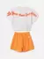 CONJUNTO BLUSA AMARRAÇÃO NA BARRA E SHORTS PAETE ANIME - My Baby