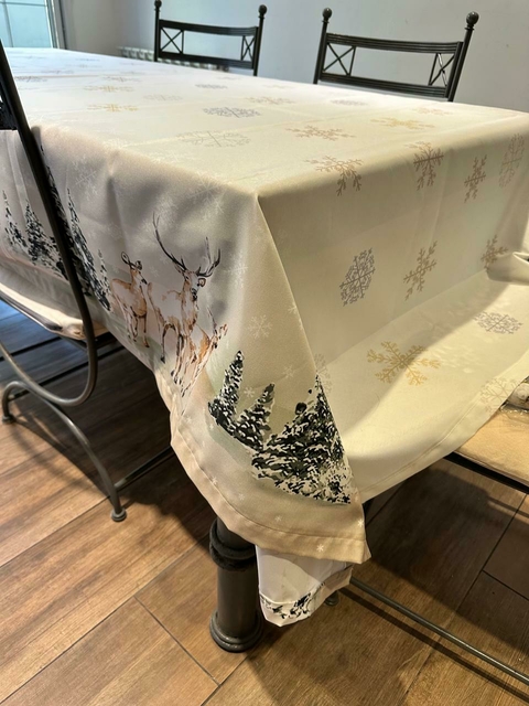Mantel de Gabardina Impermeable Diseño Navideño