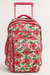 Mochila Escolar con Carro Footy F311 Floreada Rosa Reforzada 25L