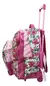 Mochila Escolar con Carro Footy F311 Floreada Rosa Reforzada 25L - comprar online
