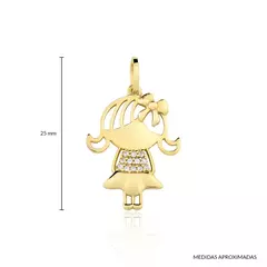Pingente Menina laço - comprar online
