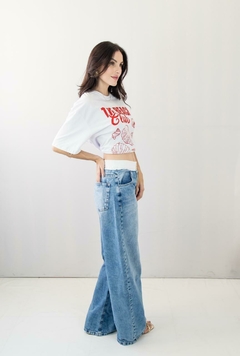 Calça jeans cintura branca - comprar online