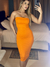 Vestido tubinho laranja - comprar online