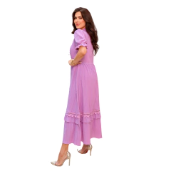 Vestido em Viscose - Lilas na internet