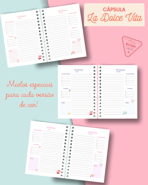 Cápsula Dolce Vita | 3 Miolos Agendas 2027 Dolce Vita - Arquivo Digital