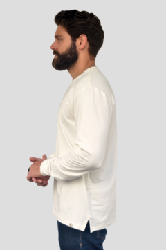 Camisa Soft Long Off White – Moletom MotionSkin - Loja Arda