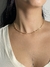 Imagem do Colar zircônias de coração Banhado a Ouro 18k