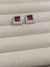 Brinco Ponto de Luz Vermelho Quadrado Prata 925 na internet
