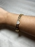 Bracelete Coração Cravejado Dourado - Aço Inoxidável