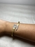 Bracelete Cobra Cravejado Dourado Aço Inoxidável