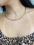 Gargantilha Choker Dourado Trançado Aço Inoxidável - Narê