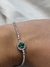 Pulseira Ponto de Luz Verde Prata Aço Inoxidável na internet