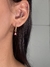 Brinco Argola Com Zircônia Rosa Banhado a Ouro 18k - comprar online