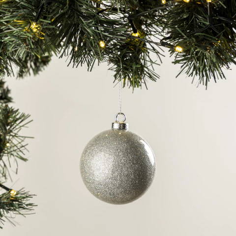 Bola Glitter Pleateada 8 Cm NAD027PL - comprar online