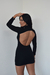 Vestido manga larga espalda descubierta MS706 - Lycra Premium - silandre