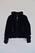 Campera gamulán de peluche pelo corto negra (MS5012) - comprar online
