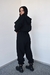 Imagen de Pantalón tiro alto y ancho negro MS105 - Frizza Peinada