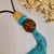 Colar Feminino Longo em Couro Camurça com Regulagem