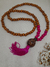 Japamala 108 contas de madeira e tassel pink - comprar online