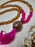 Japamala 108 contas de madeira e tassel pink