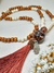 Japamala 108 contas de madeira Tassel Marrom