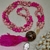 Japamala 108 Contas Sementes de Açaí Tassel Pink