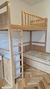 Combo cama puente + escritorio + estante + cajonera