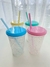 VASO GLITTER C/ TAPA Y SORBETE - comprar online