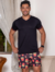 Pijama Masculino Tecido Premium Gola V Estampado - comprar online