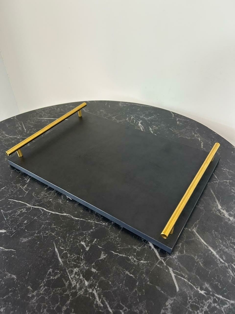 BANDEJA EM MDF PRETO TEXTURIZADO - comprar online