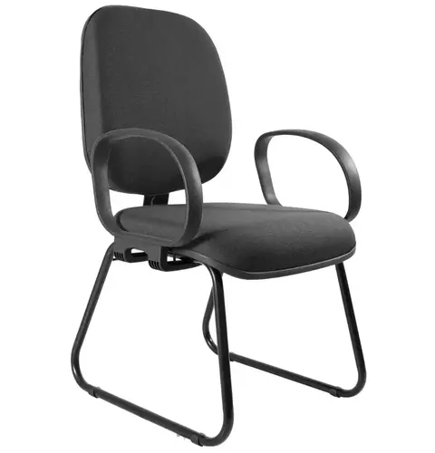 Cadeira Diretor Fixa Pé Trapézio c/ braços