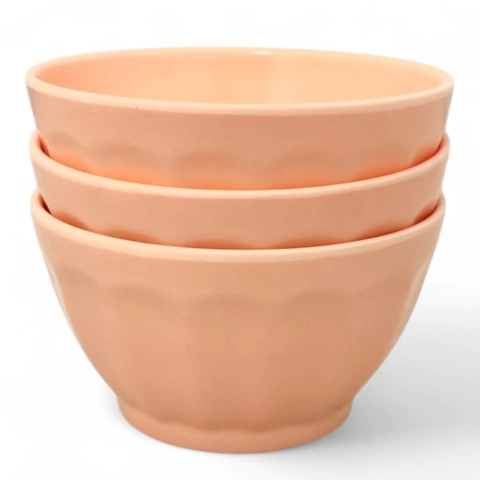 Bowl Plus Gourmet Rosa Bebé 12X7.5Cm Melamina Facetada