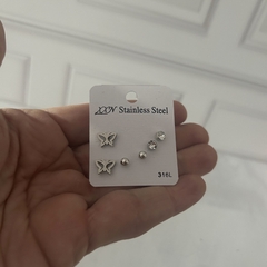 Mix aros acero mariposa - comprar online