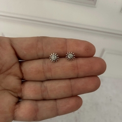 Aros sol strass de acero quirurgico - comprar online