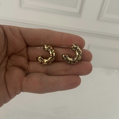 Aros argolla animal inflados dorados - comprar online