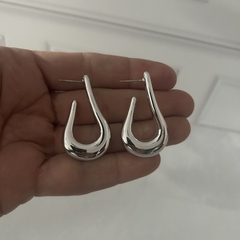 Aros arpa inflados plateados - comprar online