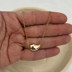 Cadenita Gota de acero dorado