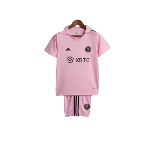 Kit Infantil Adidas Inter Miami CF I 23/24 Rosa Preto