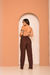 Calça Risca de Giz com Cinto - Fabiula Cardoso Concept