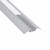 Perfil de Aluminio Curve 52x8mm Anodizado, Cover Opal Blanco x2m en internet