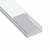 Perfil de Aluminio Flat 23x10mm Anodizado, Cover Opal Blanco x2m en internet