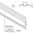 Perfil de Aluminio Curve 52x8mm Anodizado, Cover Opal Blanco x2m - comprar online