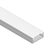 Perfil de Aluminio Flat 23x10mm Anodizado, Cover Opal Blanco x2m