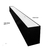 Perfil de Aluminio Linear 75x50mm Negro, Cover Opal Blanco x1m en internet